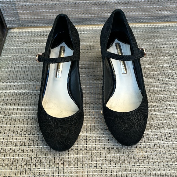 SOPHIA WEBSTER ladies black Renee Jacquard Maryjane crystal heels shoes-6-PROM - Picture 6 of 12